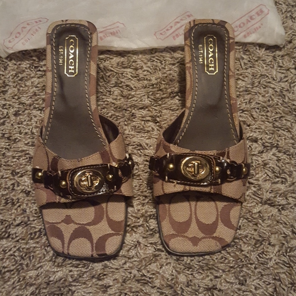 Never worn authentic Coach sandals